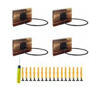 REITINGE Paquete de 4 soportes deportivos de metal y madera para un fácil montaje en la pared, ahorro de espacio, organización, dormitorio, soporte deportivo