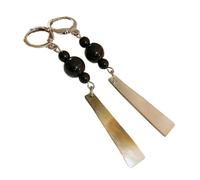 REITINGE Pendientes colgantes con borlas/lute/mariposa negra, accesorios de fiesta femenina, nuevos estilos chinos, joyería para mujer, 8*1.5, Materiales mixtos