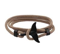 REITINGE Pulseras, cuerda de cola de ballena, ajustable, cuerda tejida para playa, surf, joyería para niña/novio, mujeres y hombres, Length 65cm, can wrap around the arm 3 times, cuerda
