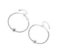 REITINGE Pulseras de acero inoxidable para él y para ella con longitud ajustable para parejas que celebran aniversarios o San Valentín, As shown, Acero inoxidable