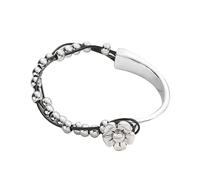 REITINGE Pulseras de corazón floral, elegante cierre OT, pulsera de cadena de mano con corazón de romper, pulsera de cuentas de cuerda de cera multicapa, 18+5cm, Metal