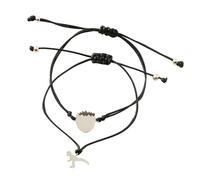 REITINGE Pulseras tejidas a mano negras de moda para madres e hijas que celebran ocasiones especiales, 15-28cm, adjustable, Acero inoxidable
