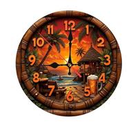 REITINGE Reloj decorativo silencioso para pared, panel acrílico, patrón vibrante, reloj analógico para decoración interior del hogar, reloj de pared acrílico