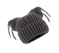 REITINGE Sombrero con patrón de gatos, gótico, elástico, para invierno, cómodo, encantador para entusiastas de la moda, para jóvenes, gris, Talla única