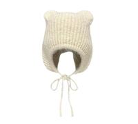 REITINGE Sombrero de felpa de oso de moda con tamaño ajustable para clima frío, cálido, encantador para uso diario y actividades al aire libre, sombrero de invierno de moda, beige, Talla única