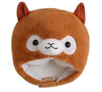 REITINGE Sombreros de esquí de felpa para mujer, sombrero de alpacas plegable, encantador sombrero para niños y niñas, equipo de esquí al aire libre, accesorio de camping, sombrero ajustable, marrón