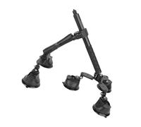 REITINGE Soporte de ventosa para techo de coche con postes de 1,1 m para cámaras de acción, incluye doble triple copa para filmación en perspectiva de tercera persona, soporte de copa para montaje en