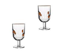 REITINGE Vasos de vidrio con estampado de limón, capacidad de 360 ml, para zumos, cócteles, mesa, acentos decorativos, vasos clásicos con patrón de limón