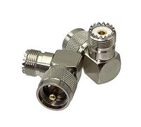 REIUAFWYGV 1pcs PL259 PL-259 Male to UHF Female SO-239 SO239 Jack Right Angle 90 Degree Adapter Connector RF Coaxial Wire Terminal
