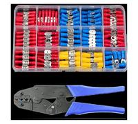 REIUAFWYGV 280/480/720/1200 piezas de terminales de pala de crimpado Kit de conector de cable eléctrico con pala de crimpado + 1 herramienta de crimpado (280 piezas con alicates)