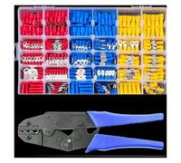 REIUAFWYGV 280/480/720/1200 piezas de terminales de pala de crimpado Kit de conector de cable eléctrico con pala de crimpado + 1 herramienta de crimpado (720 piezas con alicates)