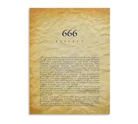 REIUAFWYGV Angel Number 666 Meaning Vintage Minimalist Wall-Art Canvas Reflection Poster for Living Room Bedroom Decor(Framed,16x24inch(40x60cm))