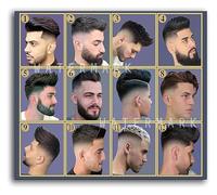 REIUAFWYGV Barber Education Poster Haircut Design and Men's Hairstyle Chart Canvas Wall-Art for Salon Decor(Unframed,12x18inch(30x45cm))