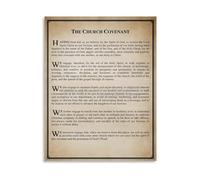 REIUAFWYGV Covenant Religious Statement Inspirational Poster Canvas Wall-Art for Faith Home Decor(Framed,08x12inch(20x30cm))