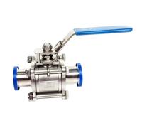 REIUAFWYGV Fit DN15/DN20/DN25/DN32/DN40/DN50 Pipe X 1.5in 2in 3in 4in Tri Clamp Full Port 3-PC Ball Valve SUS304 Beer(DN65 - K77.5mm)