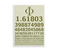 REIUAFWYGV Golden Ratio Phi Number Mathematical Constant Fibonacci Sequence Art Canvas Wall-Art(Unframed,08x12inch(20x30cm))
