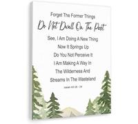 REIUAFWYGV Isaiah 43:18-19 Canvas Wall-Art - Forget the Former Things Behold I Do a Thing Scripture Print, for Home Office Wall Decor (Framed,16x24inch(40x60cm))