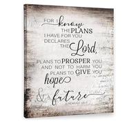 REIUAFWYGV Jeremiah 29:11 Wall-Art For I Know The Plans I Have For You Scripture for Prayer Room Office Decor(Unframed,08x12inch(20x30cm))