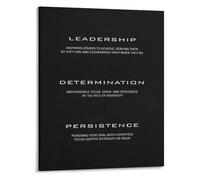 REIUAFWYGV Success Mindset Poster Leadership Determination Persistence Canvas Wall-Art for Home Decor Office and Bedroom(Framed,12x18inch(30x45cm))