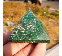 REIUAFWYGV The Beauty of Green African Jade Crystal Pyramid Home Decor(2pcs)