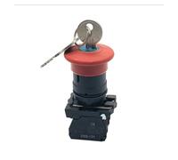 REIUAFWYGV XB5-AS142 Mushroom Emergency Stop Bring Key Button Bring Key Urgent Stop It Button Rotating Reset