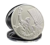 REIWAN Moneda Conmemorativa 2024 Donald Trump 47.º Presidente De Los Estados Unidos Monedas Conmemorativas Moneda De Desafío Bañada En Plata Objetos De Colección Regalo