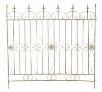 Reja de jardín mangold en metal crema antiguo 1x124x116 cm