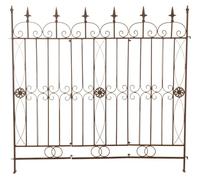 Reja de jardín mangold en metal marrón antiguo 1x124x116 cm