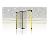 Reja de protección para máquinas X-GUARD, equipo de ampliación de puerta (sin módulo de pared para puerta, postes ni mecanismo de bloqueo) Axelent, puerta sencilla como puerta corredera