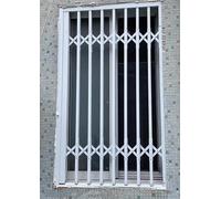 Reja de Ventana Extensible antirrobo, Evita caídas accidentales. Barandilla de Aluminio para Balcones. Barras de Seguridad Plegables para Ventanas de Apartamentos (100 cm x 100 cm/39 Pulgada