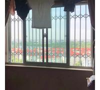 Reja Ventana Rejas de Seguridad Plegables para Ventanas, Reja Retráctil Antirrobo para Ventanas, Protector de Ventanas de Seguridad con Cerradura Personalizado(W110xH150cm/44x59in)