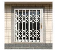 Rejas blancas de seguridad para ventanas exteriores, rejas retráctiles de hierro resistentes y robustas para puertas correderas y ventanas(W28xH28in/70x70cm)
