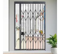 Rejas para Ventanas Exteriores Barra de Ventana para Puerta Plegable con Cerradura, Protector de Ventana Tipo Acordeón Hueco de 90 110 140 150 160 180 203 210cm de Alto, Red de Seguridad Antirrobo de