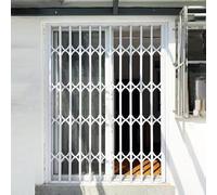 Rejas para Ventanas Exteriores Barra Seguridad Extensible Puerta Grande, Blanca Personalizable, Protectores Ventanas Niños Mascotas, Barricada Reja Cerradura, Puerta Antirrobo(W50xH90cm/20x36in)