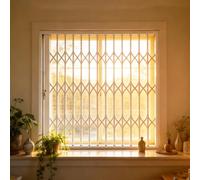 Rejas para Ventanas Exteriores Barra Seguridad Extensible Ventana/Barandilla Puerta Cerradura, Rejilla Seguridad Antirrobo Ventana Salediza, Barandilla Protección Plegable(W75xH75cm/30x30in)