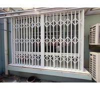 Rejas para Ventanas Exteriores Puerta de Seguridad Telescópica de Grado Industrial, Reja de Seguridad Telescópica para Ventanas Que Previene Caídas Accidentales, Protección Blanca para Puertas Delante