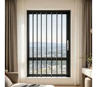 Rejas para Ventanas Exteriores Reemplazo de Mosquitera Alta Antirrobo para Ventanas, Barras de Seguridad Retráctiles, Malla para Puerta Mosquitera de Balcón(W60xH190cm/24x75in)