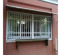 Rejas para Ventanas Exteriores Reja de Seguridad Acordeón para Huecos, Protector Retráctil para Balcones Almacenes Apartamentos Lofts Barrera Entrada(W125xH165cm/49.2x65.0in)