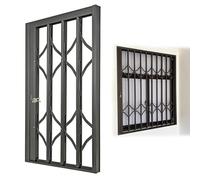 Rejas para Ventanas Exteriores Rejas Antirrobo Extensibles con Cerradura y Personalizables, Barrera Plegable de Seguridad para Ventanas Altas para El Hogar, Kit de Herrajes(W100xH170cm/39x67in)