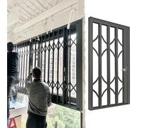 Rejas para Ventanas Exteriores Rejas de Seguridad Antirrobo Ventanas Sistema Empuje Tracción, Cerraduras Personalizables, Protectores Seguridad Extensibles Ventanas Correderas(W70xH80cm/28x32in)