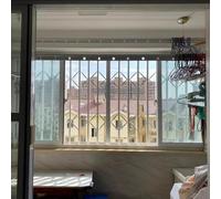 Rejas para Ventanas Exteriores Rejilla de Seguridad Blanca para Ventanas con Cerradura de Empuje y Tracción. Cerraduras Resistentes para Ventanas de Planta Baja, Antirrobo. Reja de Seguridad para Puer