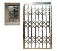 Rejas para Ventanas Exteriores Ventana Corrediza Plegable Resistente A La Oxidación De 72 92 114 136 150, Ventana De Seguridad Plegable De Fácil Instalación Para Fábricas/Almacenes(84x100cm)