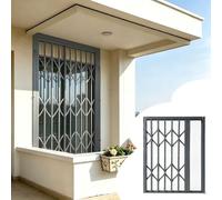 Rejas para Ventanas Rejas de Seguridad Reforzadas para Puertas de Patio y Balcón, Barras de Seguridad Retráctiles para Ventanas Corredizas Altas, Protege Contra Caídas Niños