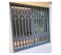 Rejas plegables de seguridad para ventanas exteriores, rejas antirrobo de aleación de aluminio para puertas y ventanas correderas.(W40xH55in/100x140cm)