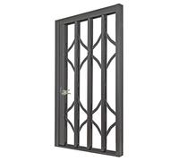 Rejas retráctiles antirrobo para ventanas, rejas de seguridad plegables verticales de aleación de aluminio con doble cerradura para apartamentos(W100xH140cm/40x55in)