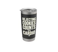 Rejecting Cookies Counts As Cardio Cookie Consent Funny Vaso térmico de acero inoxidable de doble pared