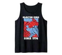 Rejecting Kings Since 1776 Floral No Kings in America People Camiseta sin Mangas
