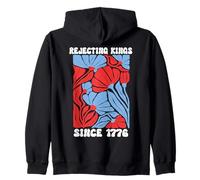 Rejecting Kings Since 1776 Floral No Kings in America People Sudadera con Capucha