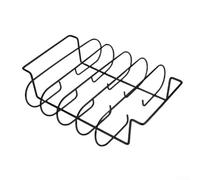 Rejilla antiadherente diseñada para filetes, chuletas de cordero y cortes similares, compatible con parrillas eléctricas de carbón de gas y freidoras de aire (negro)