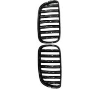 Rejilla antiniebla Coche Parrilla de Doble Puente para BMW X3 E83 2007-2010, Parachoques Delantero, Parrilla riñón, Carreras(Gloss Black)